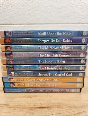 NEST The Animated Stories from the Bible Christ New Testament  LOT of 10 DVDs